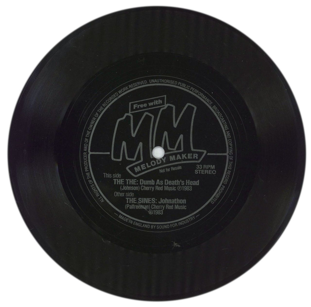 The The Dumb As Death's Head UK Promo 7" vinyl single (7 inch record / 45) FLEXI