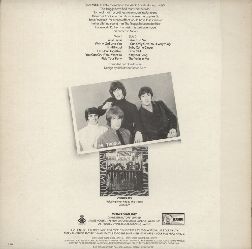 The Troggs With A Girl Like You UK Promo vinyl LP album (LP record)