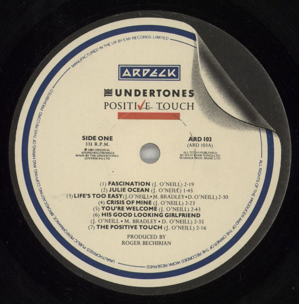 The Undertones Positive Touch - EX UK vinyl LP album (LP record) UDTLPPO129174