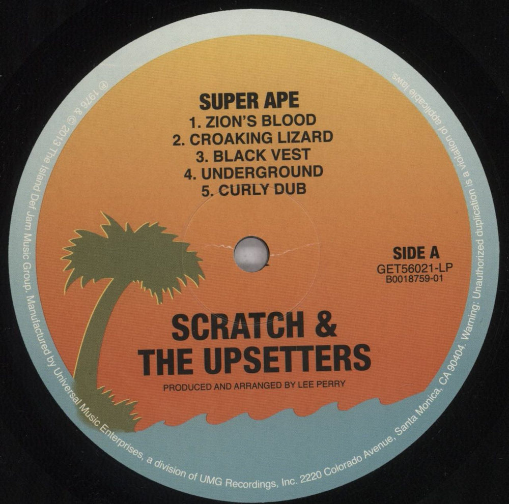 The Upsetters Super Ape US vinyl LP album (LP record) TB8LPSU840666