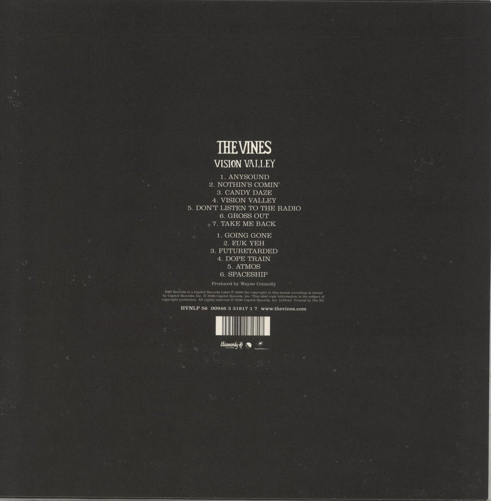 The Vines Vision Valley UK vinyl LP album (LP record) 094633181717