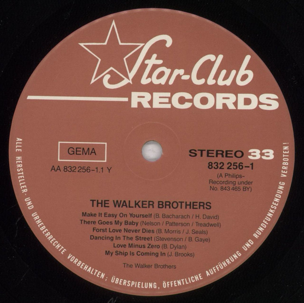 The Walker Brothers The Walker Brothers German vinyl LP album (LP record) TWBLPTH834276