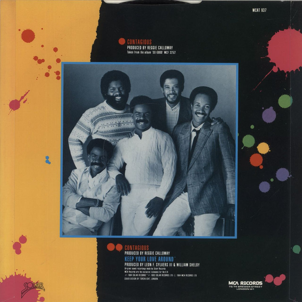 The Whispers Contagious UK 12" vinyl single (12 inch record / Maxi-single)