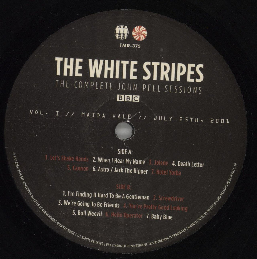 The White Stripes The Complete John Peel Sessions - Screen Printed Sleeve US 2-LP vinyl record set (Double LP Album) WST2LTH864416