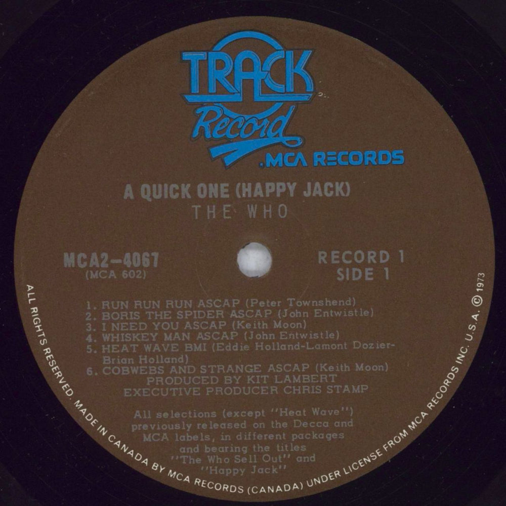 The Who A Quick One (Happy Jack)/Sell Out US 2-LP vinyl record set (Double LP Album) WHO2LAQ838447