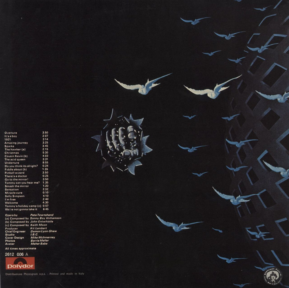 The Who Tommy - Gatefold Italian 2-LP vinyl record set (Double LP Album)