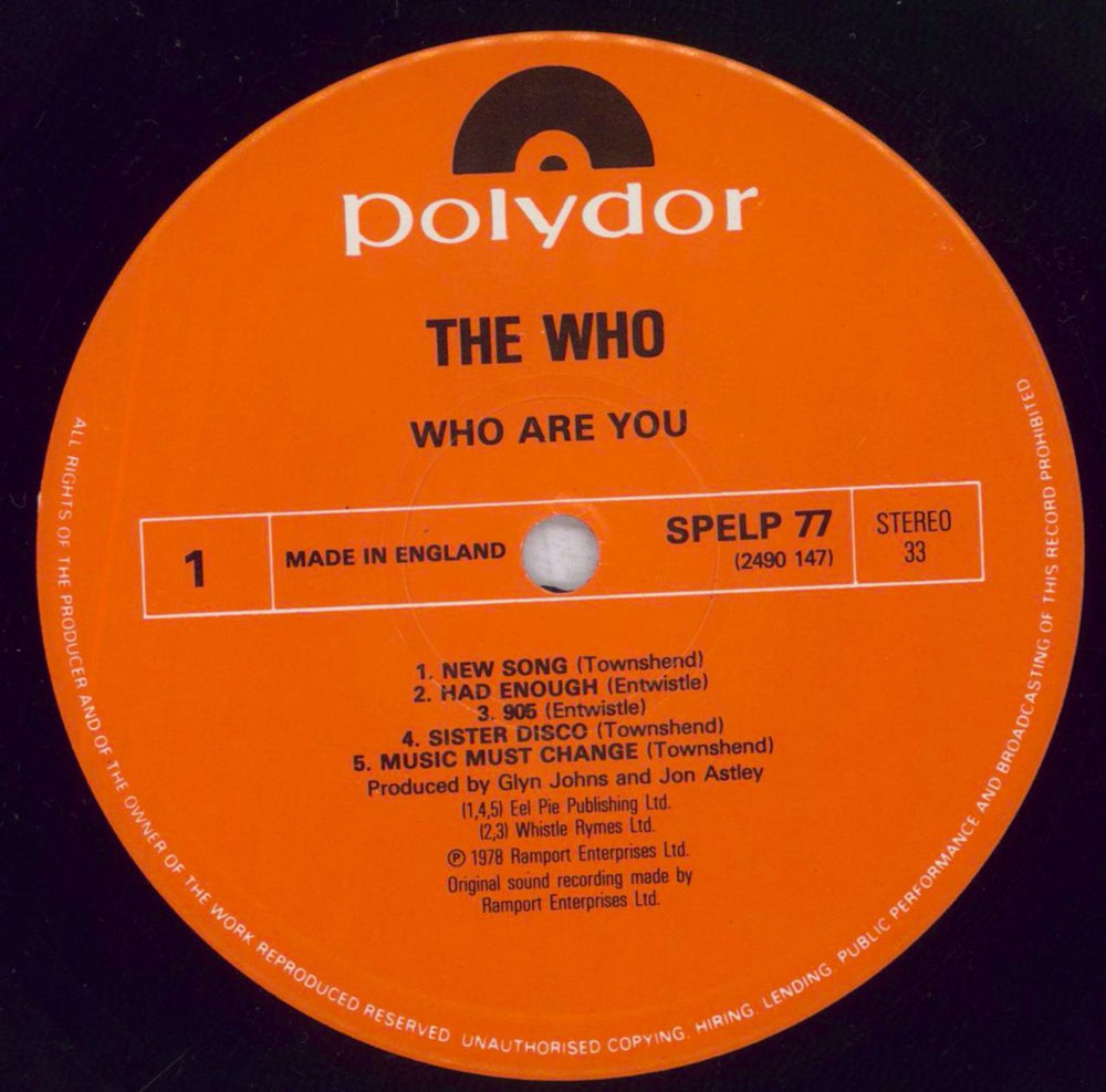 The Who Who Are You - shrink UK vinyl LP album (LP record) WHOLPWH838407