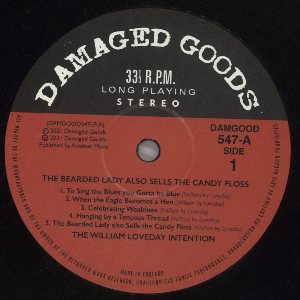 The William Loveday Intention The Bearded Lady Also Sells The Candy Floss UK vinyl LP album (LP record) 8HELPTH858694