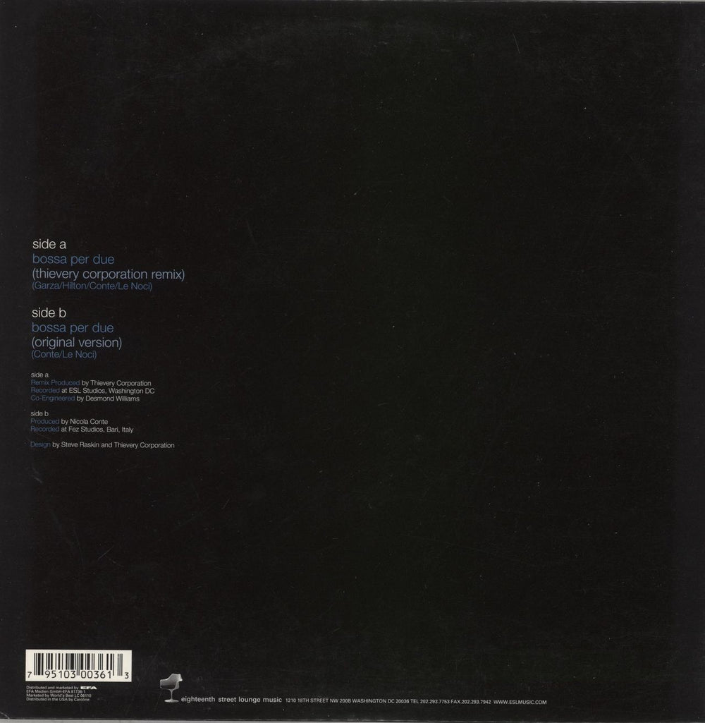 Thievery Corporation Sound File 002 US 10" vinyl single (10 inch record) 795103003613