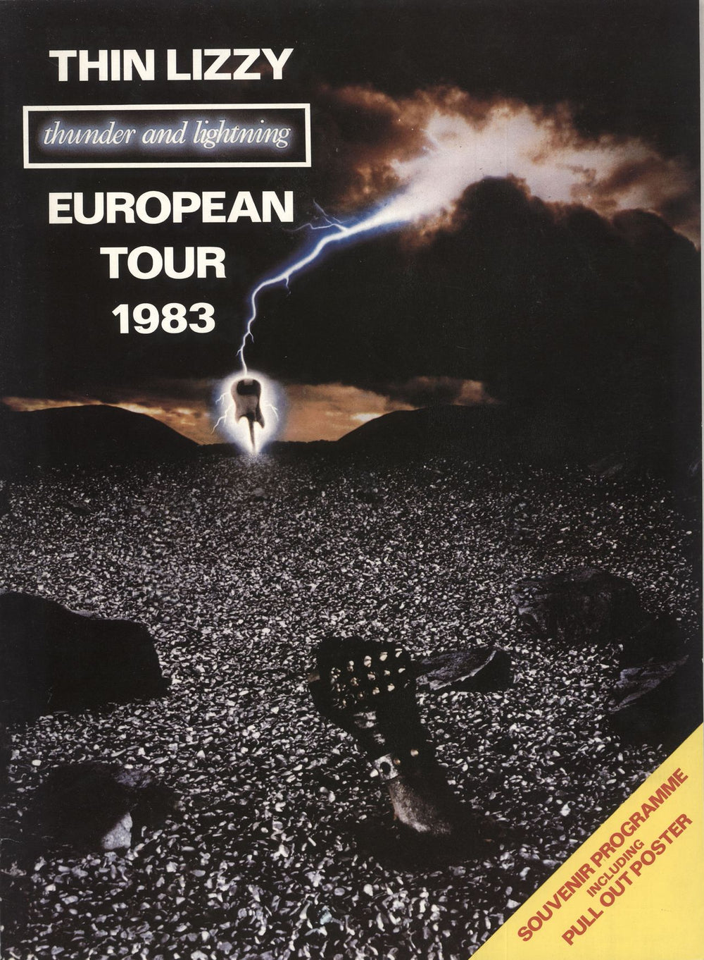 Thin Lizzy Thunder And Lightning + Poster UK tour programme TOUR PROGRAM