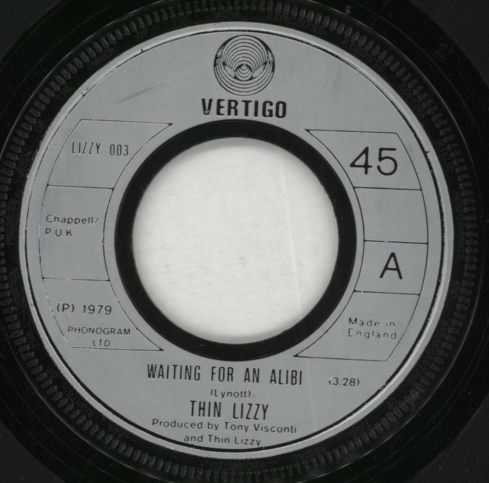 Thin Lizzy Waiting For An Alibi - P/S + Insert - Jukebox UK 7" vinyl single (7 inch record / 45) THI07WA858223