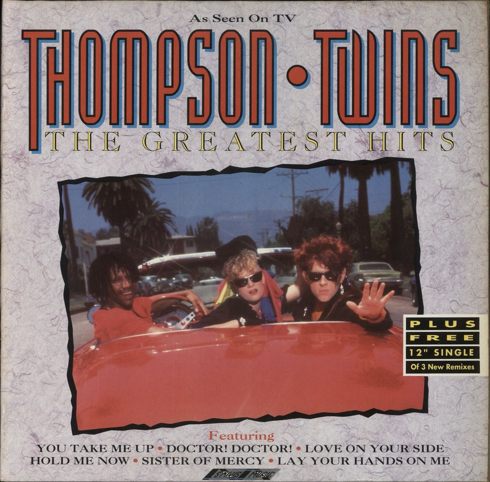 Thompson Twins The Greatest Hits + 12" UK 2-LP vinyl record set (Double LP Album) SMR092