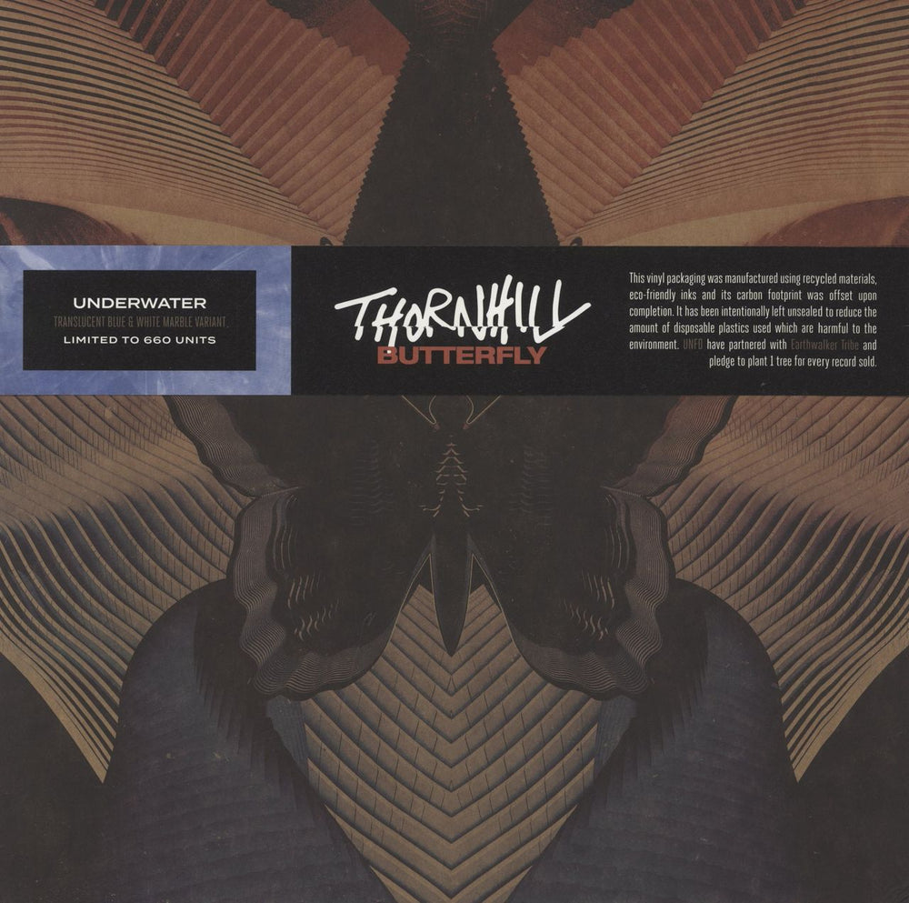 Thornhill Butterfly - Blue Translucent and White Marble Vinyl Australian 12" vinyl single (12 inch record / Maxi-single) UNFD105