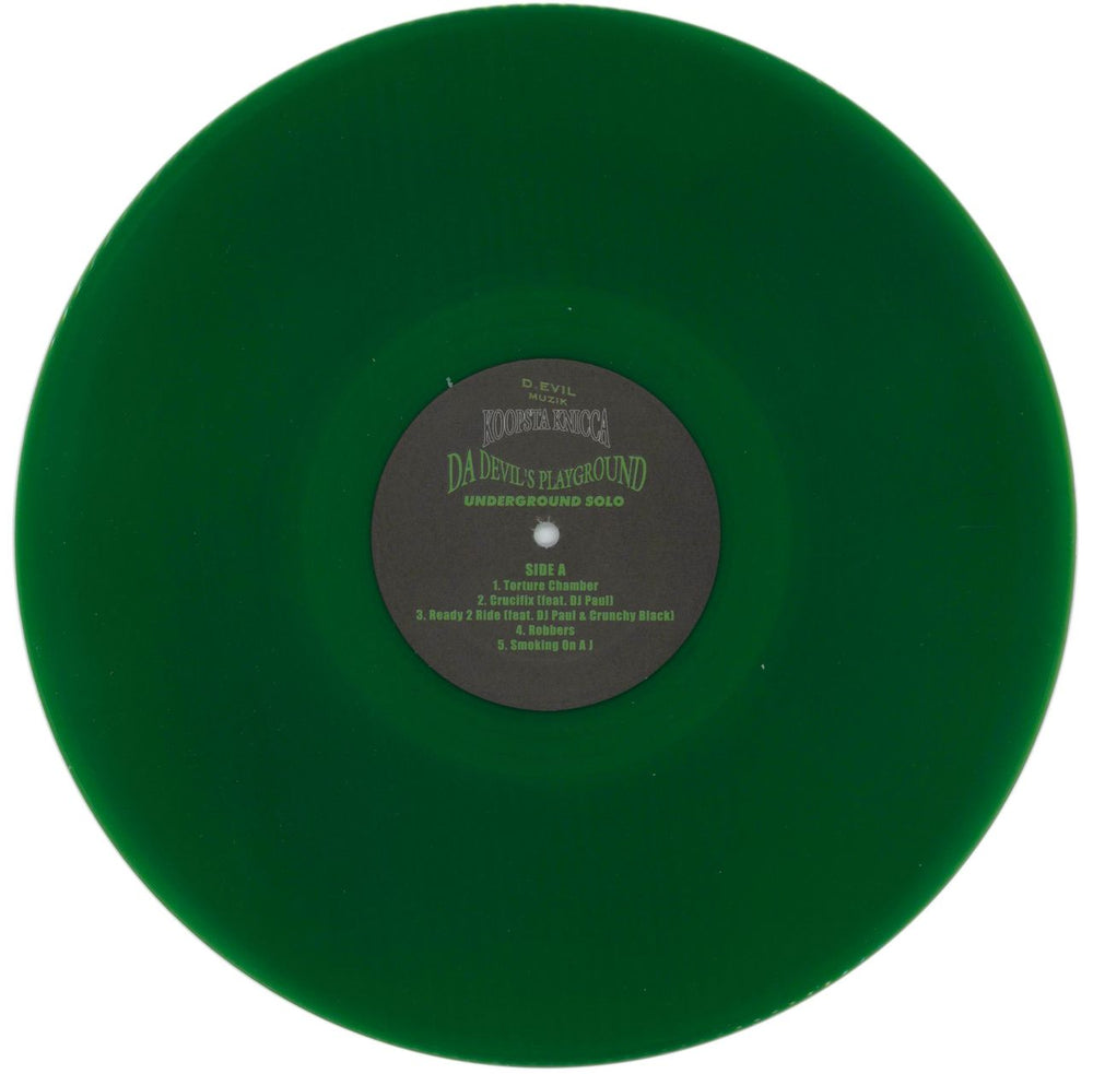 Three 6 Mafia Da Devils Playground: Underground Solo - Yellow and Green Vinyl US 2-LP vinyl record set (Double LP Album)