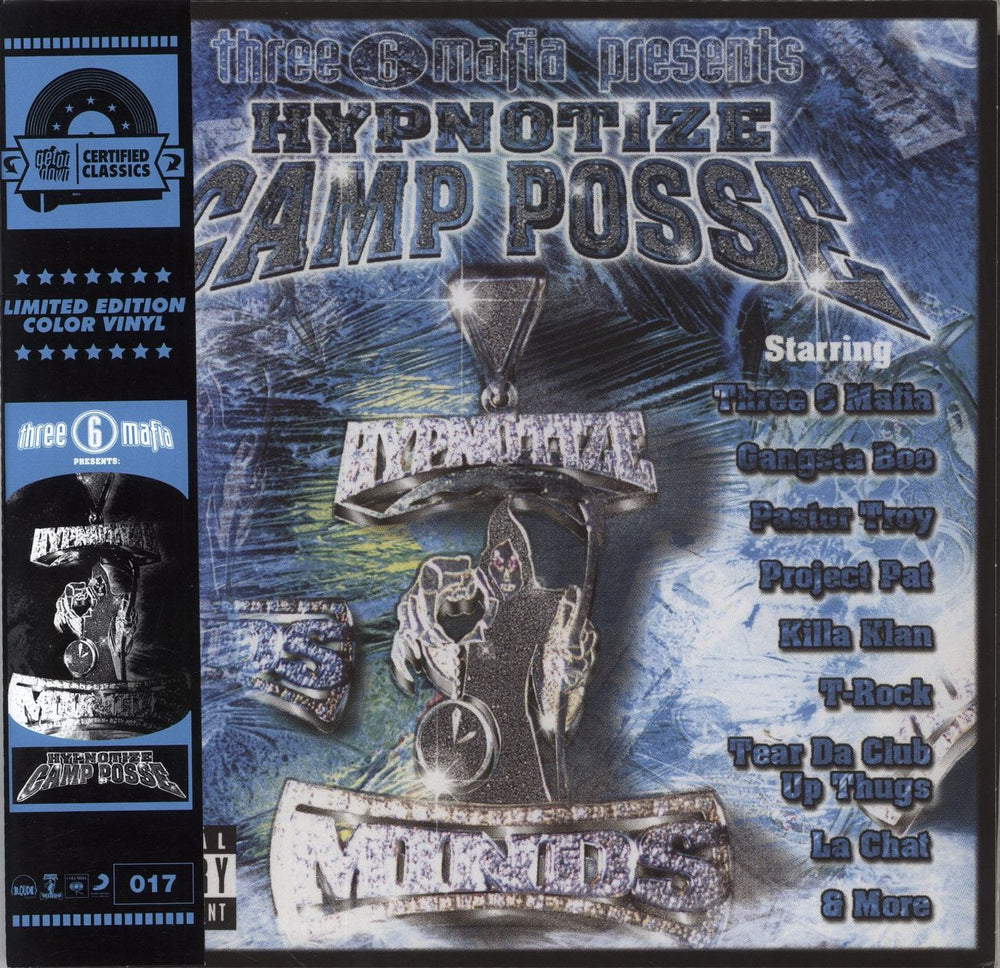 Three 6 Mafia Hypnotize Camp Posse - Blue Spinner Vinyl US 2-LP vinyl record set (Double LP Album) GET51448