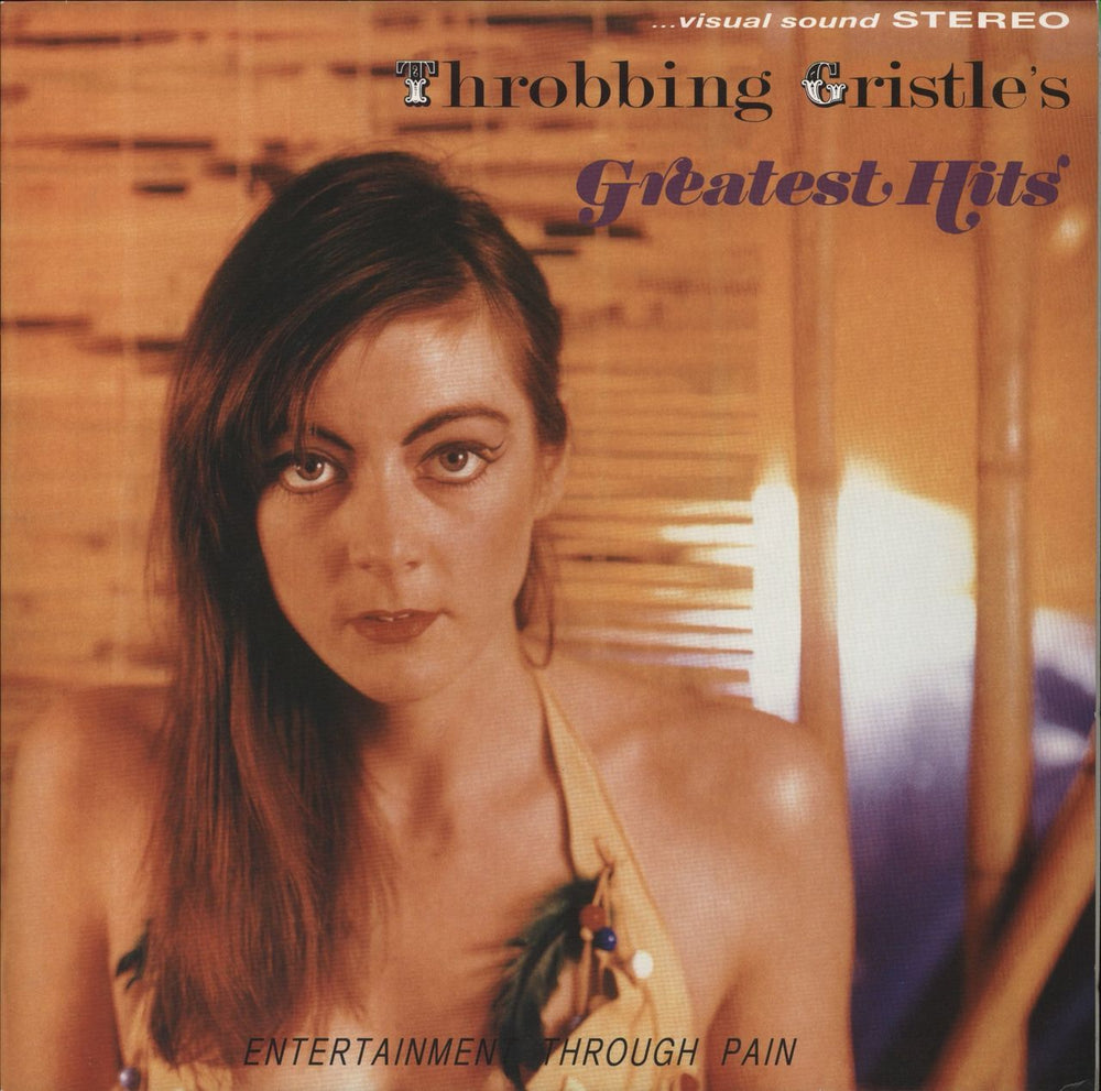 Throbbing Gristle Throbbing Gristle's Greatest Hits [Entertainment Through Pain] - Orange Transparent Vinyl UK vinyl LP album (LP record) TGLP7