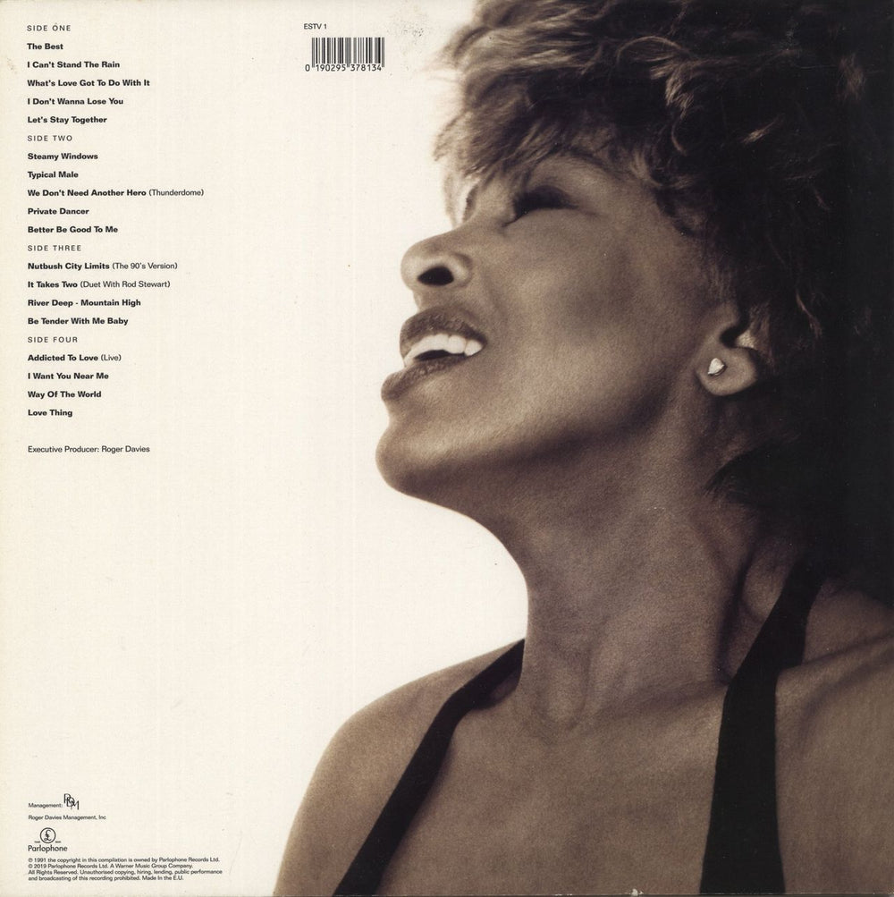 Tina Turner Simply The Best - Blue Vinyl UK 2-LP vinyl record set (Double LP Album) 190295378134