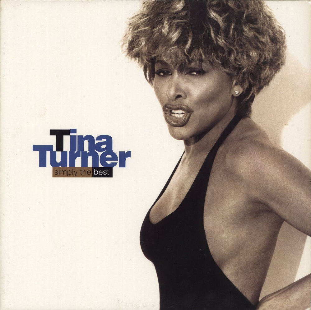 Tina Turner Simply The Best - Blue Vinyl UK 2-LP vinyl record set (Double LP Album) ESTV1