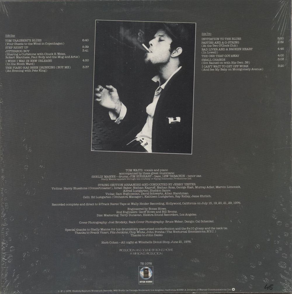 Tom Waits Small Change US Promo vinyl LP album (LP record)