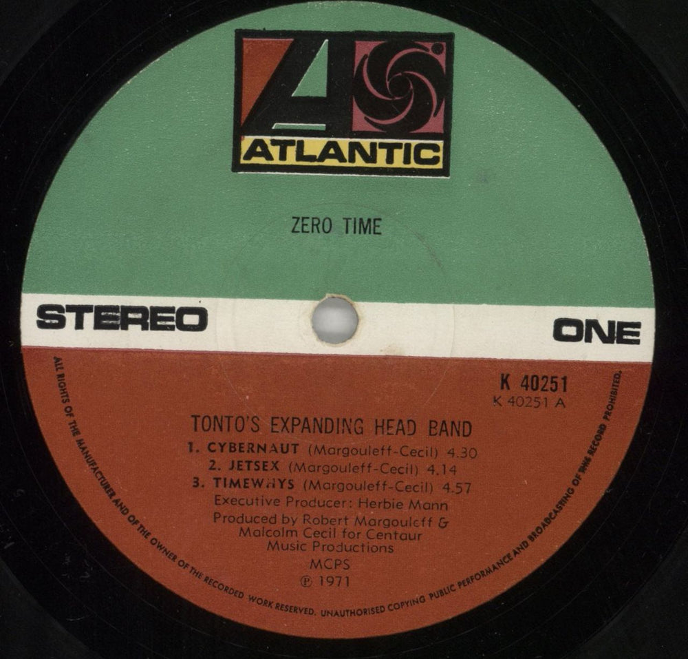 Tonto's Expanding Head Band Zero Time - 3rd - EX UK vinyl LP album (LP record) ONTLPZE869042