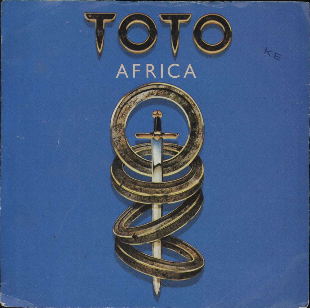 Toto Africa - Inj + Sleeve UK 7" vinyl single (7 inch record / 45) A2510