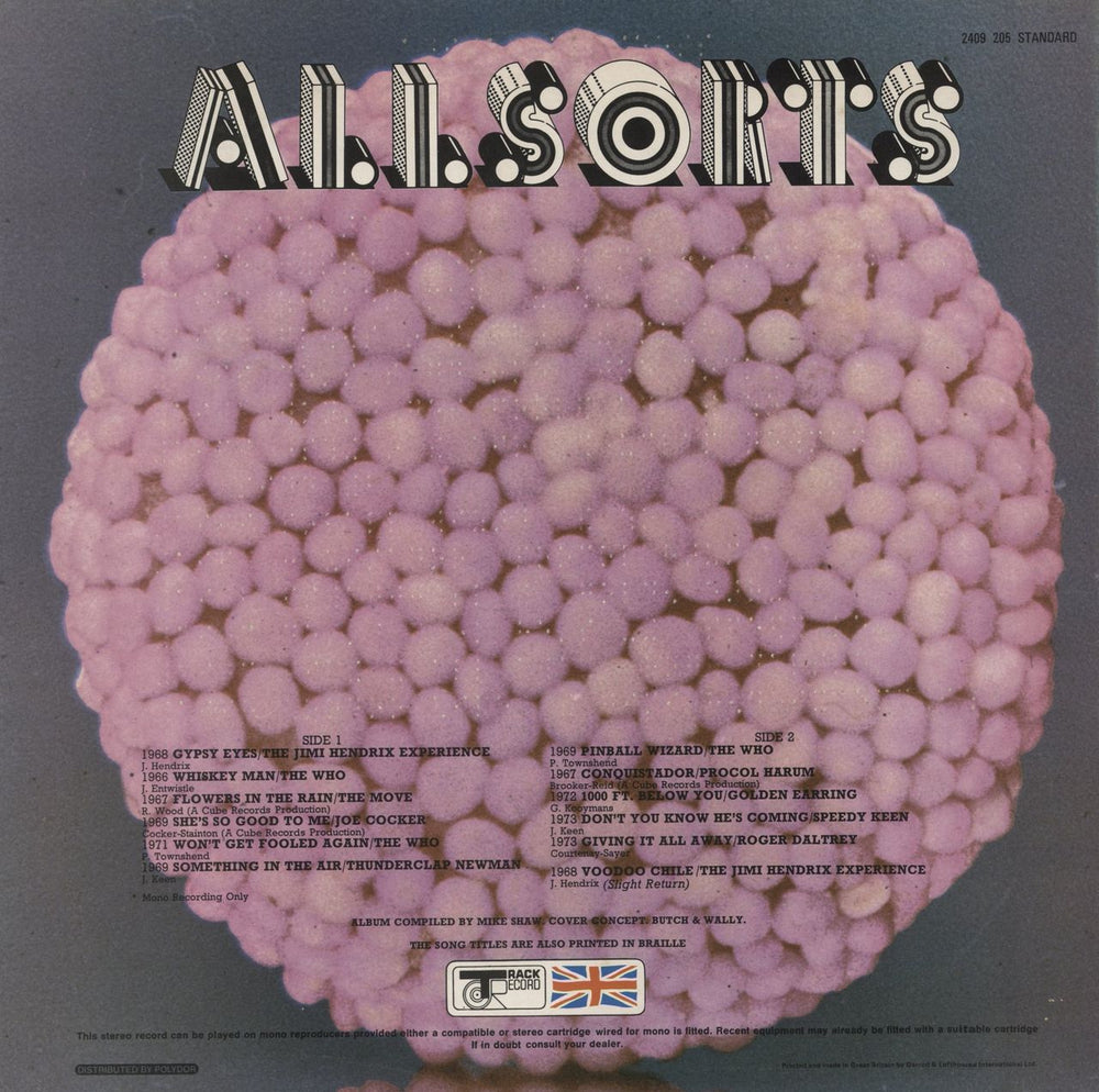 Track Records Aniseed Allsorts UK vinyl LP album (LP record)