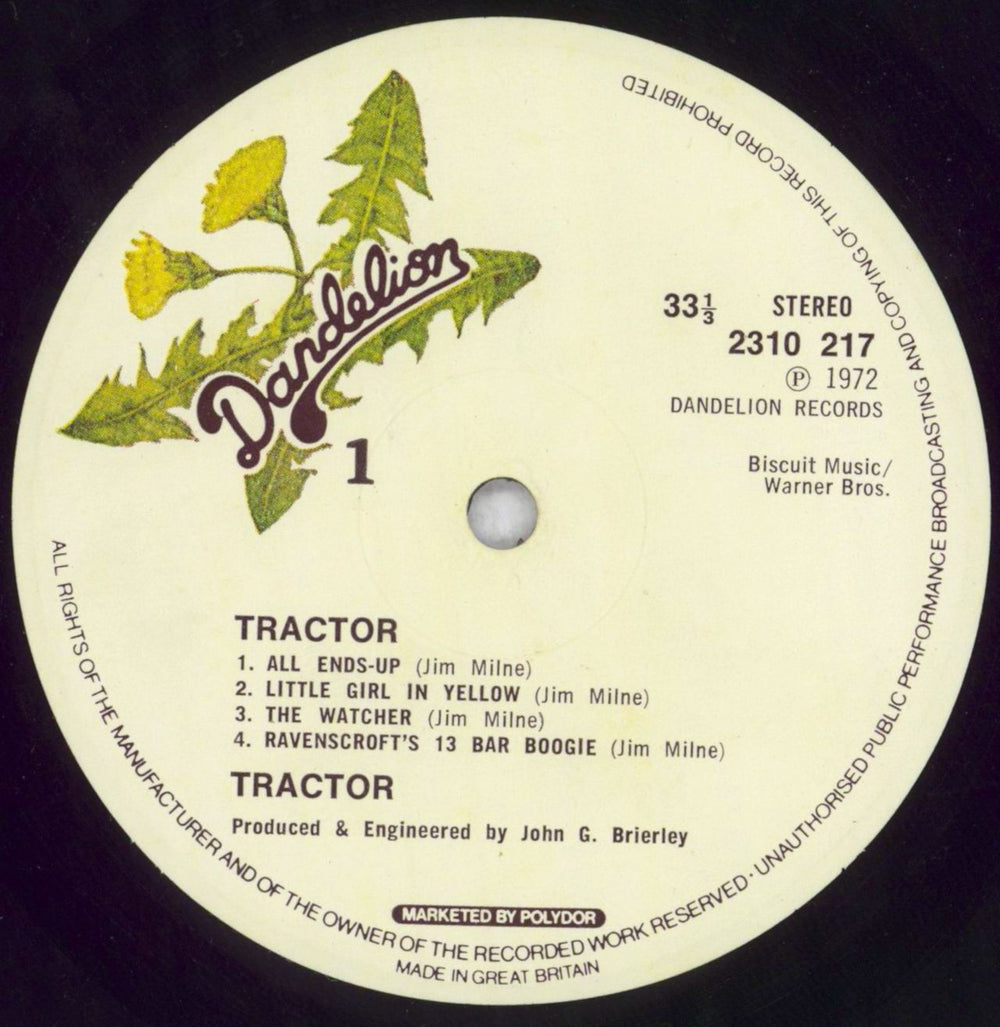 Tractor Tractor - 1st - VG UK vinyl LP album (LP record) TK0LPTR604150