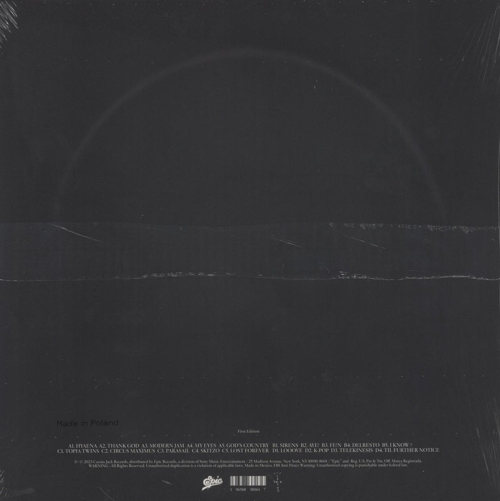 Travis Scott Utopia - Cover 4 - Tan Translucent Vinyl - Sealed US 2-LP vinyl record set (Double LP Album) 196588380617