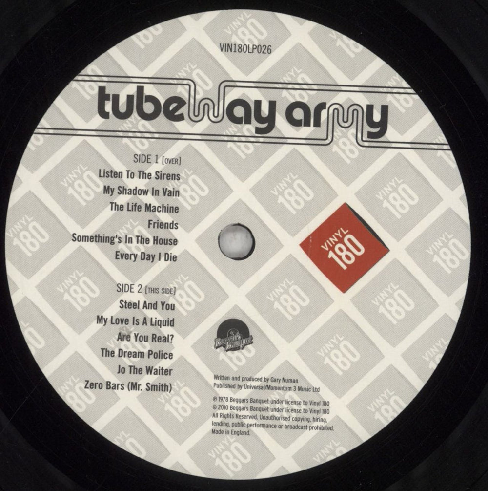 Tubeway Army Tubeway Army: Remastered - 180 Gram UK vinyl LP album (LP record) TUBLPTU849959