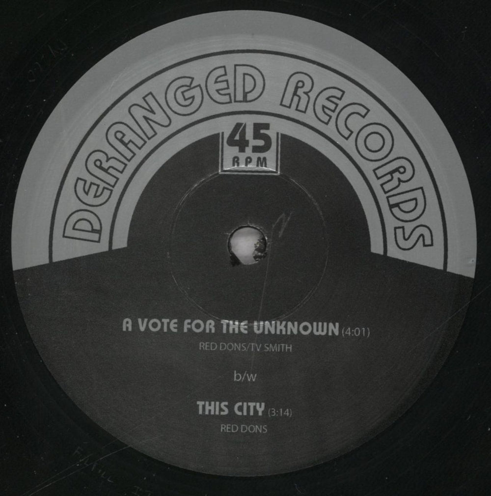 TV Smith A Vote For The Unknown / This City - Autographed Canadian 7" vinyl single (7 inch record / 45) T0V07AV836059