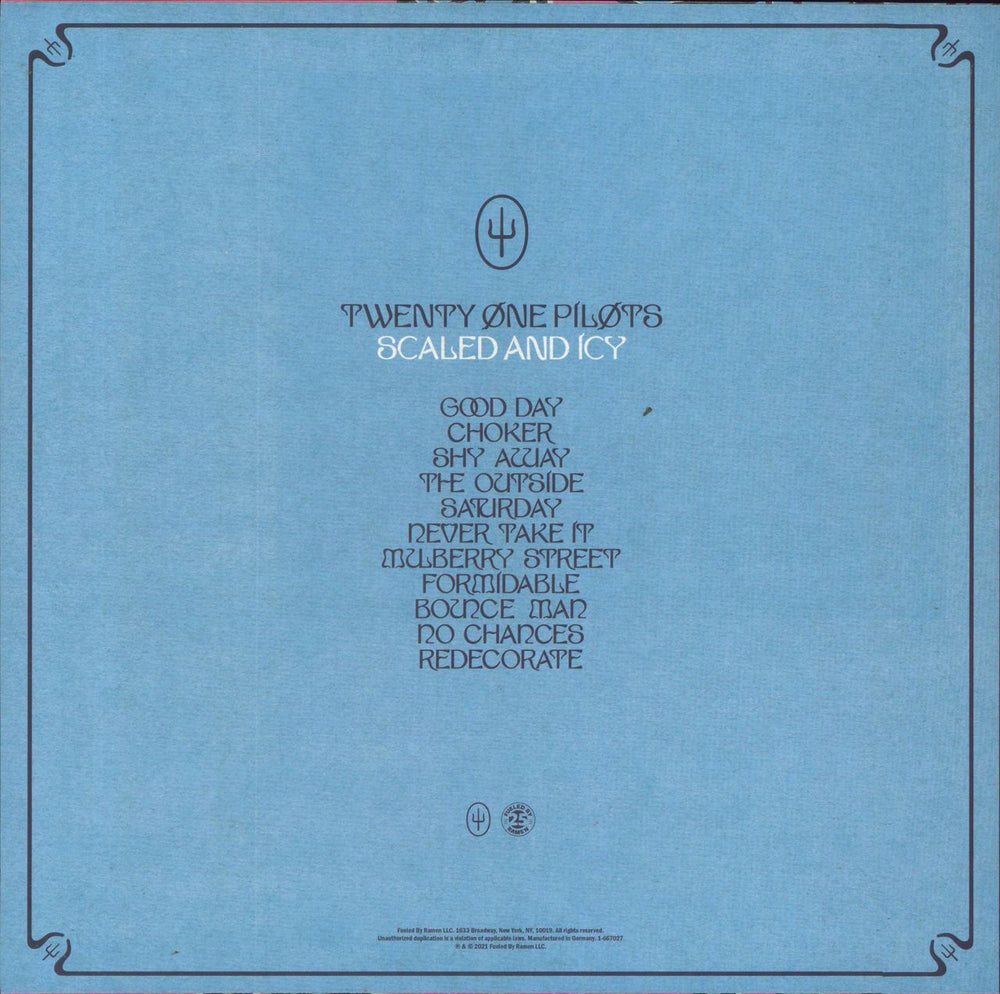 Twenty One Pilots Scaled And Icy - Orange Vinyl UK vinyl LP album (LP record) 075678641626