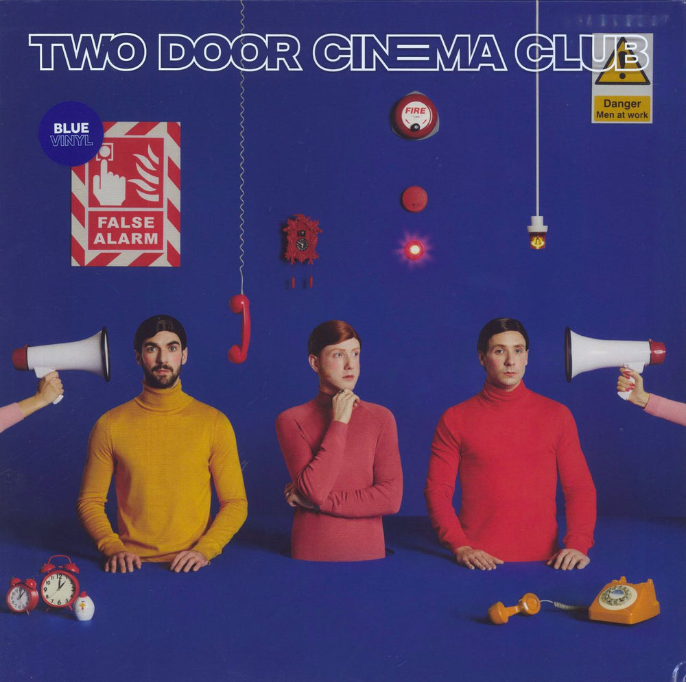 Two Door Cinema Club False Alarm - Blue Vinyl + PVC Outer UK vinyl LP album (LP record) PROINC002V3