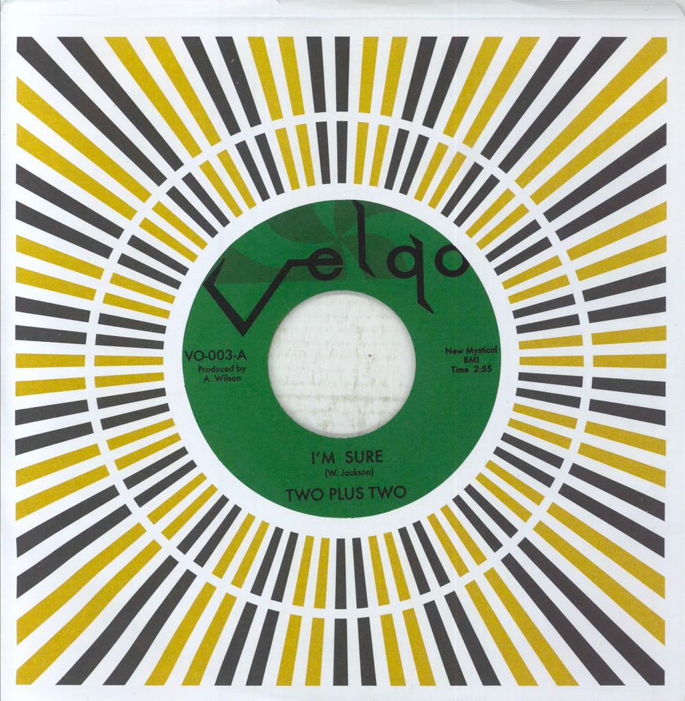 Two Plus Two I'm Sure US 7" vinyl single (7 inch record / 45) NUM045.41