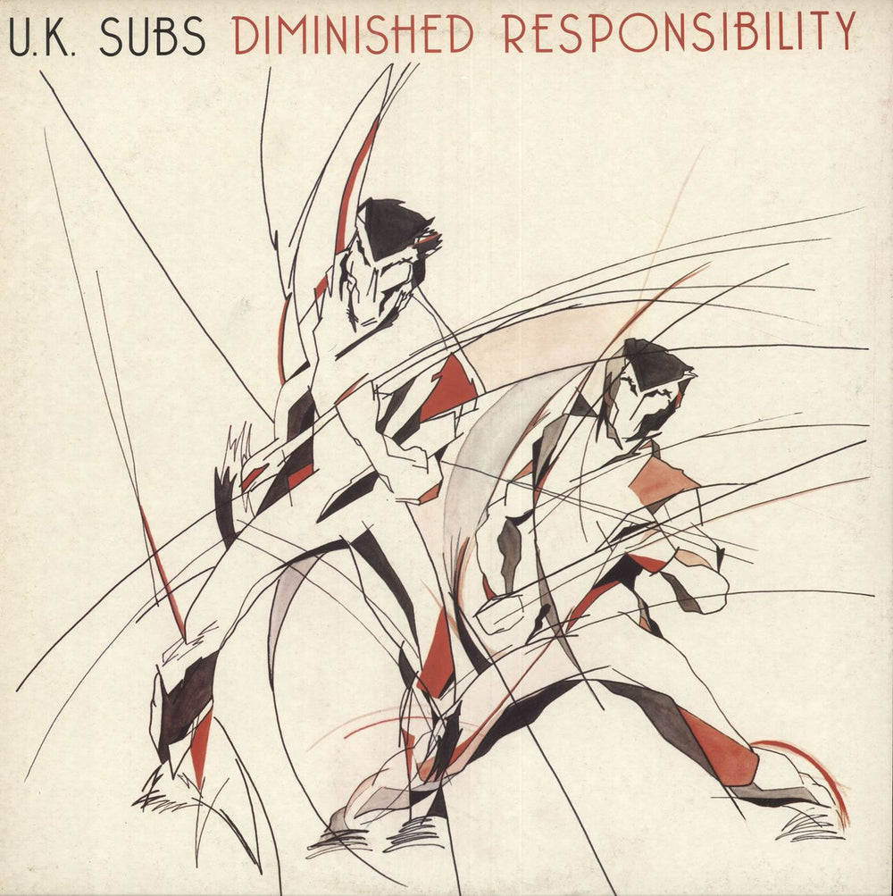 U.K. Subs Diminished Responsibility - Red Vinyl - EX UK vinyl LP album (LP record) GEMLP112