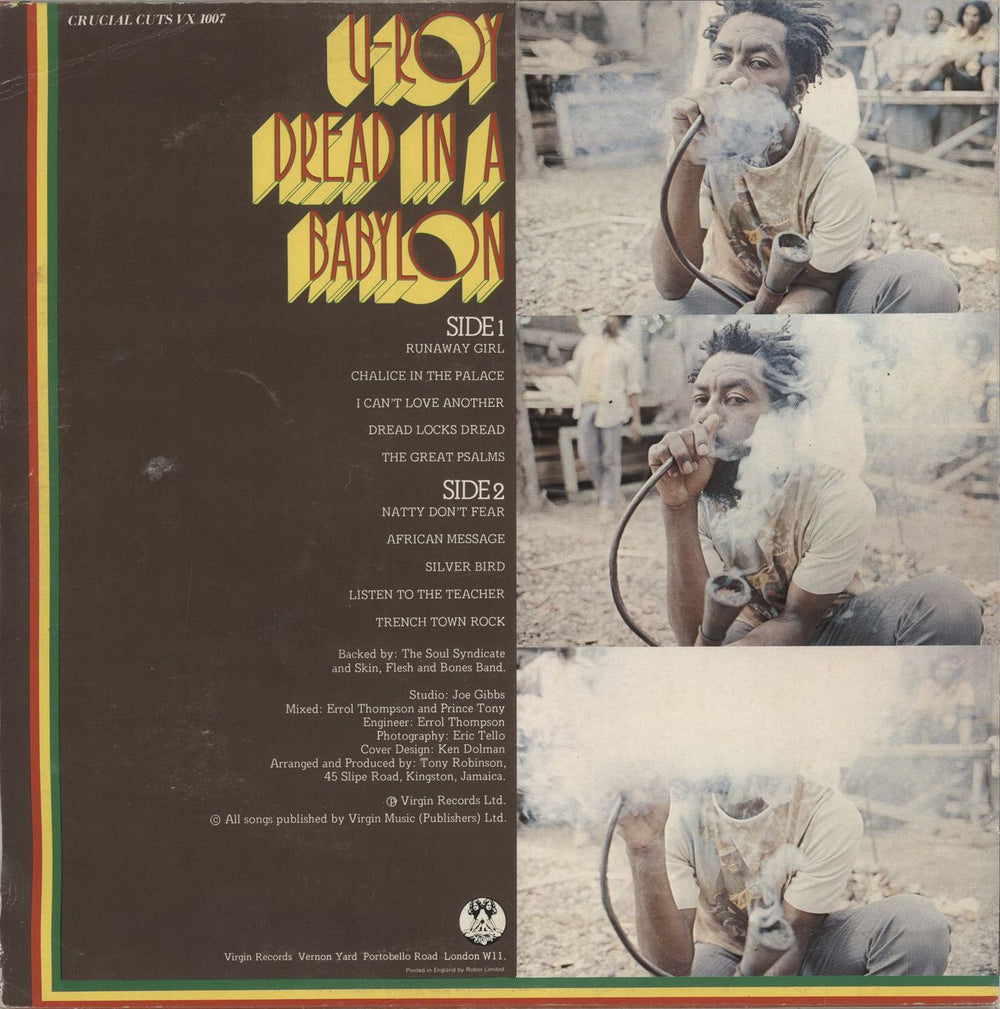 U-Roy Dread In A Babylon UK vinyl LP album (LP record)