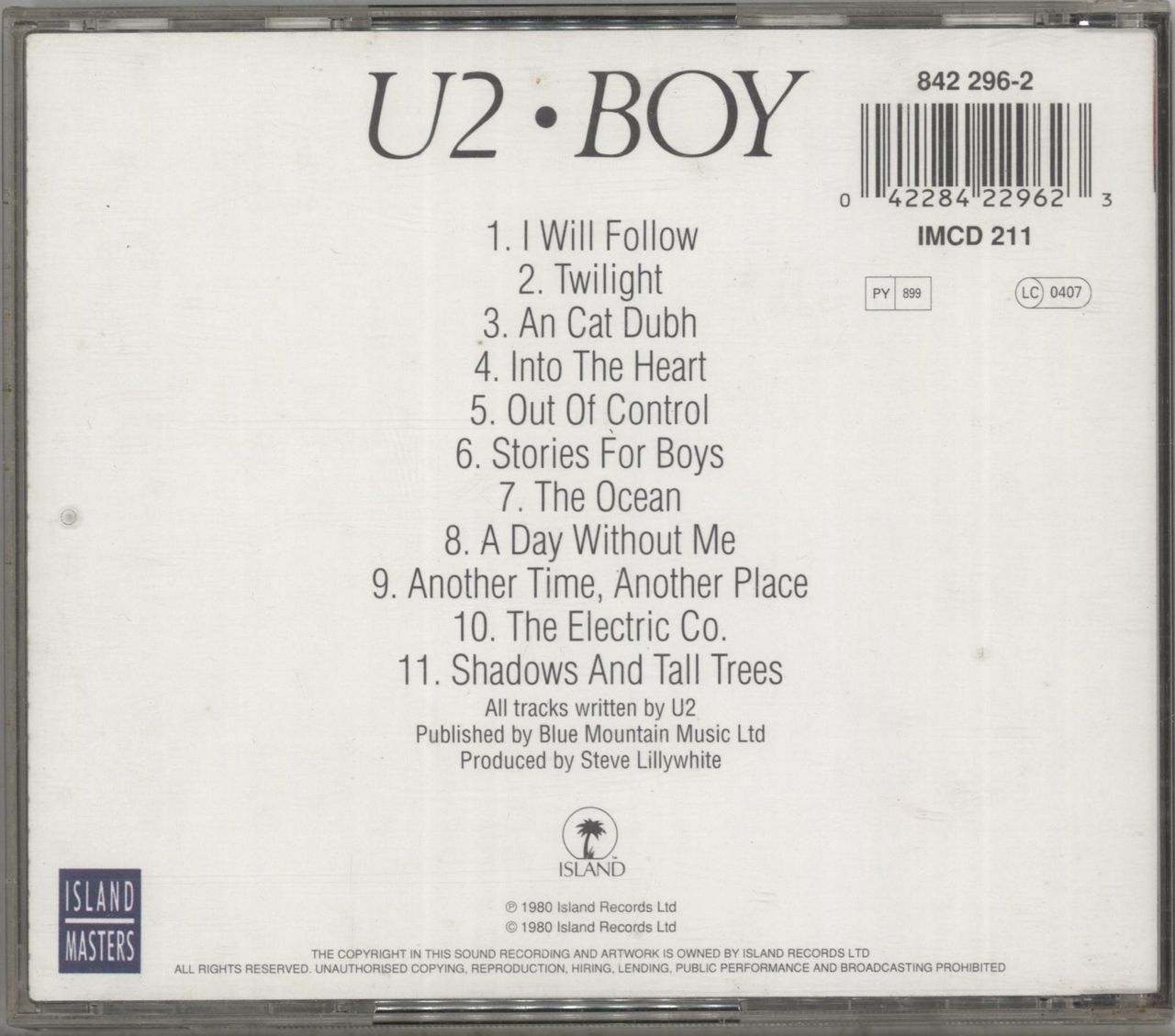 U2 Boy UK CD single (CD5 / 5") 042284229623