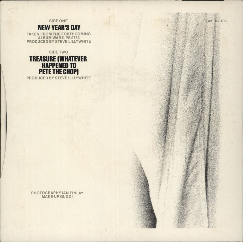 U2 New Year's Day - Red CBS Irish 7" vinyl single (7 inch record / 45)