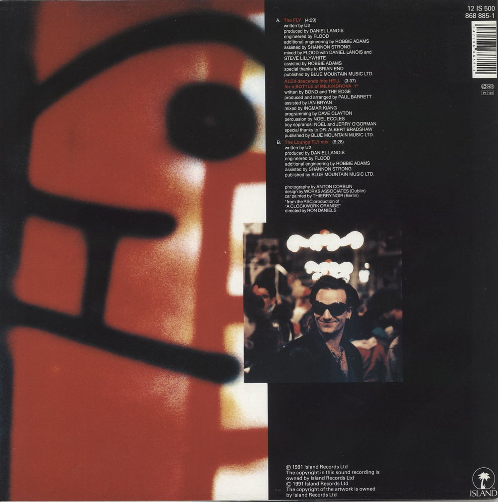 U2 The Fly UK 12" vinyl single (12 inch record / Maxi-single) 042286888514