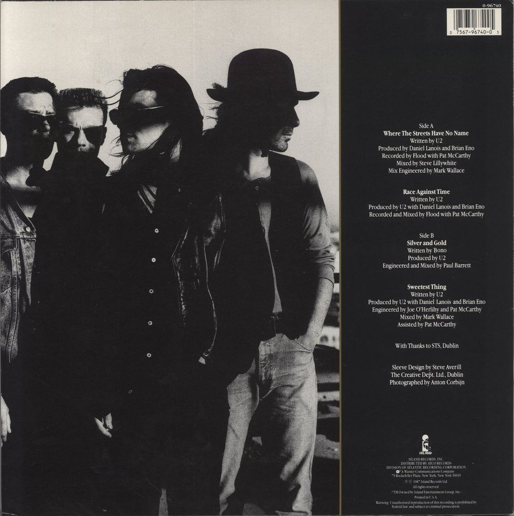 U2 Where The Streets Have No Name US 12" vinyl single (12 inch record / Maxi-single) 075679674005