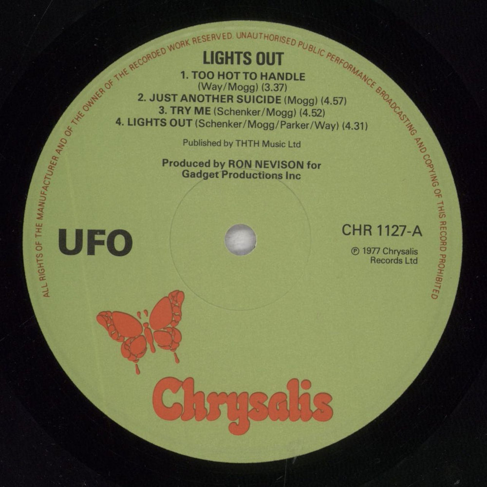 UFO Lights Out - 1st UK vinyl LP album (LP record) UFOLPLI304455