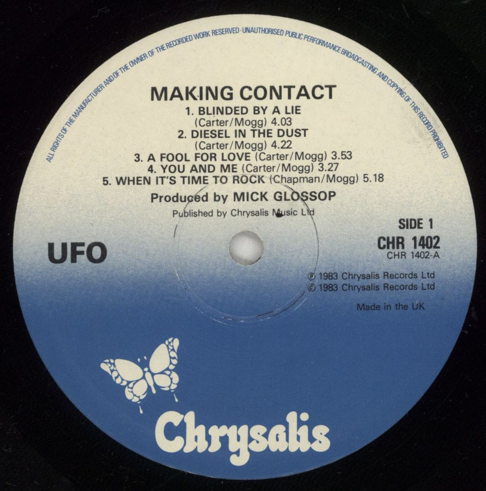 UFO Making Contact - Promo Stamped UK Promo vinyl LP album (LP record) UFOLPMA874779