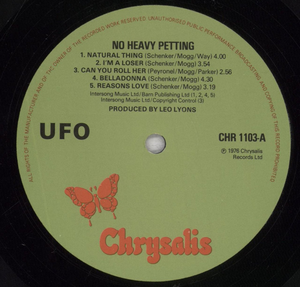 UFO No Heavy Petting - EX UK vinyl LP album (LP record) UFOLPNO445011