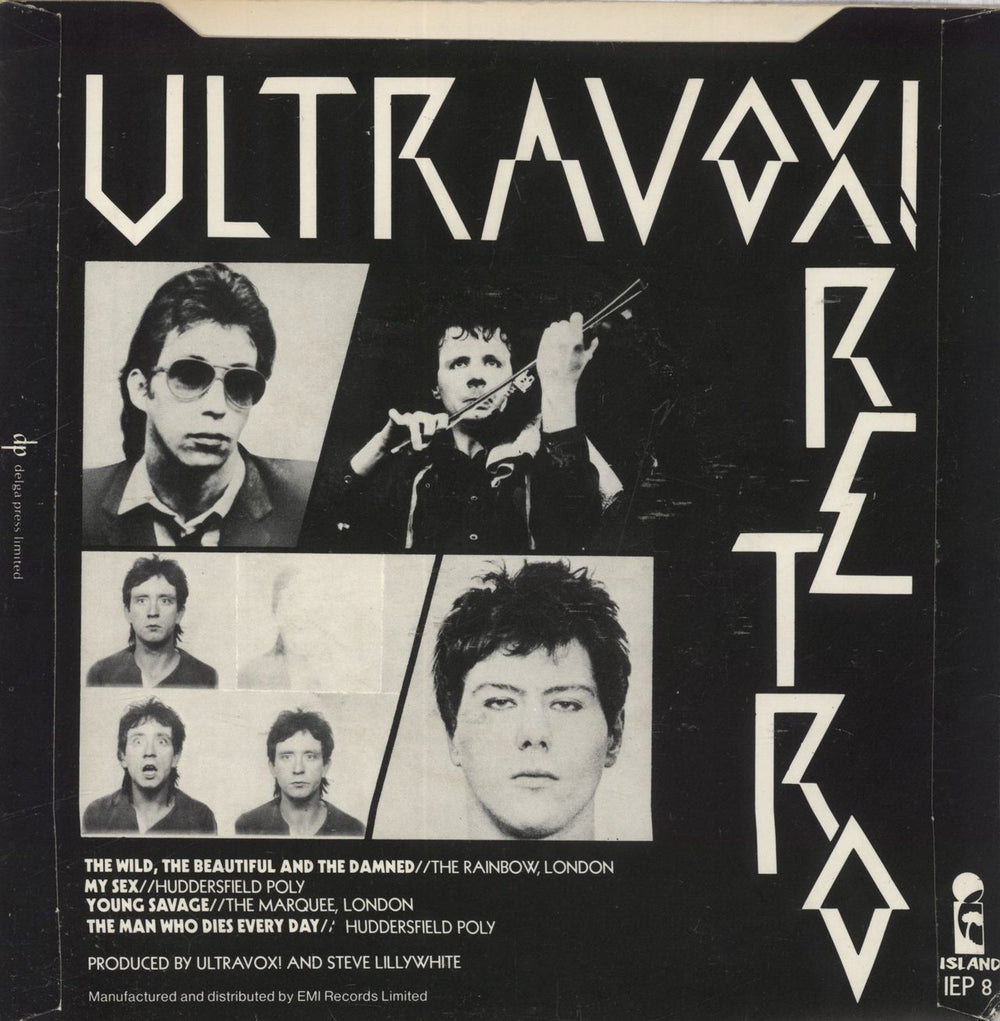 Ultravox Retro EP UK Promo 7" vinyl single (7 inch record / 45)