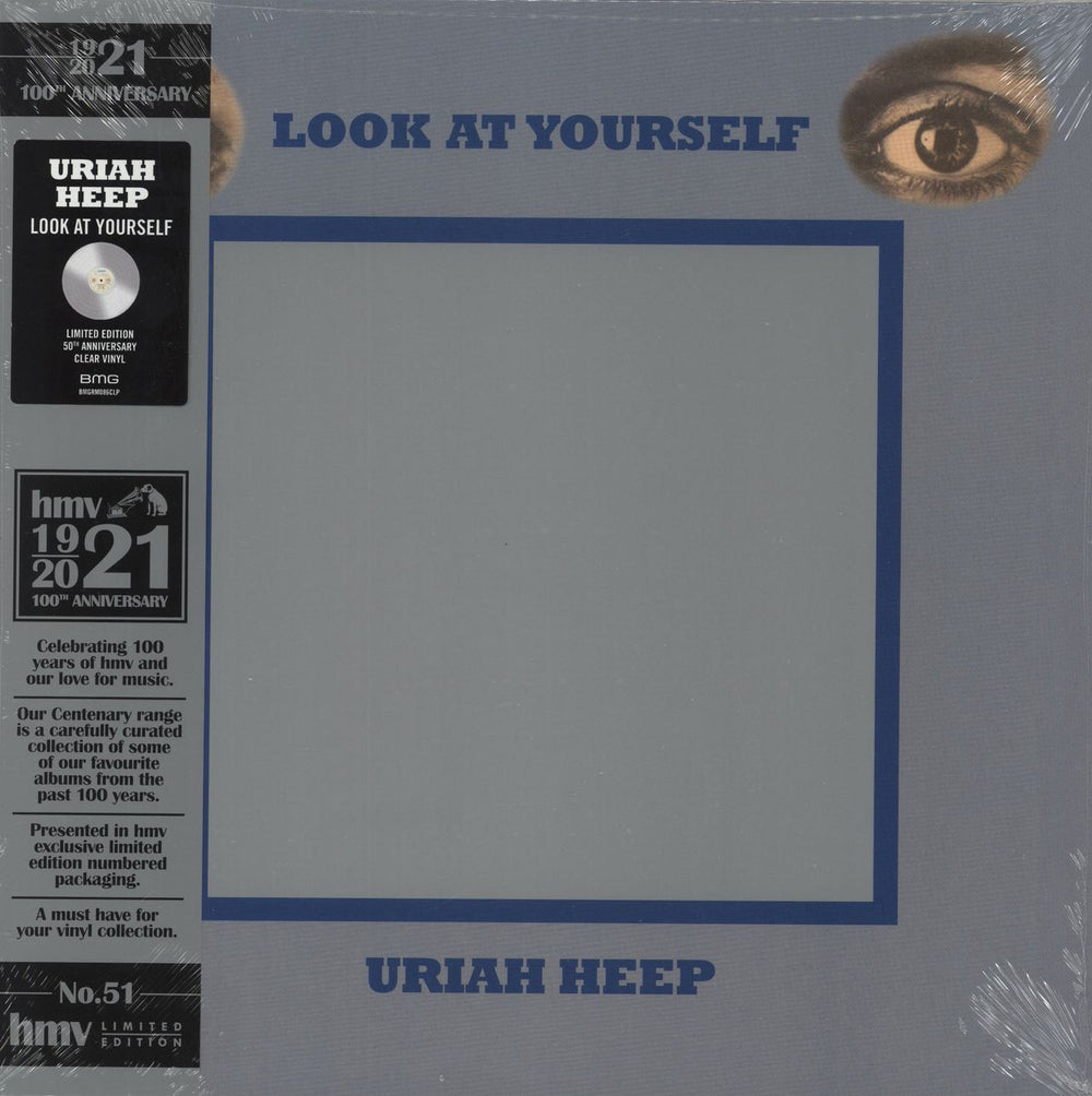 Uriah Heep Look At Yourself: 50th Anniversary - Clear Vinyl - HMV - Sealed UK vinyl LP album (LP record) 538685331