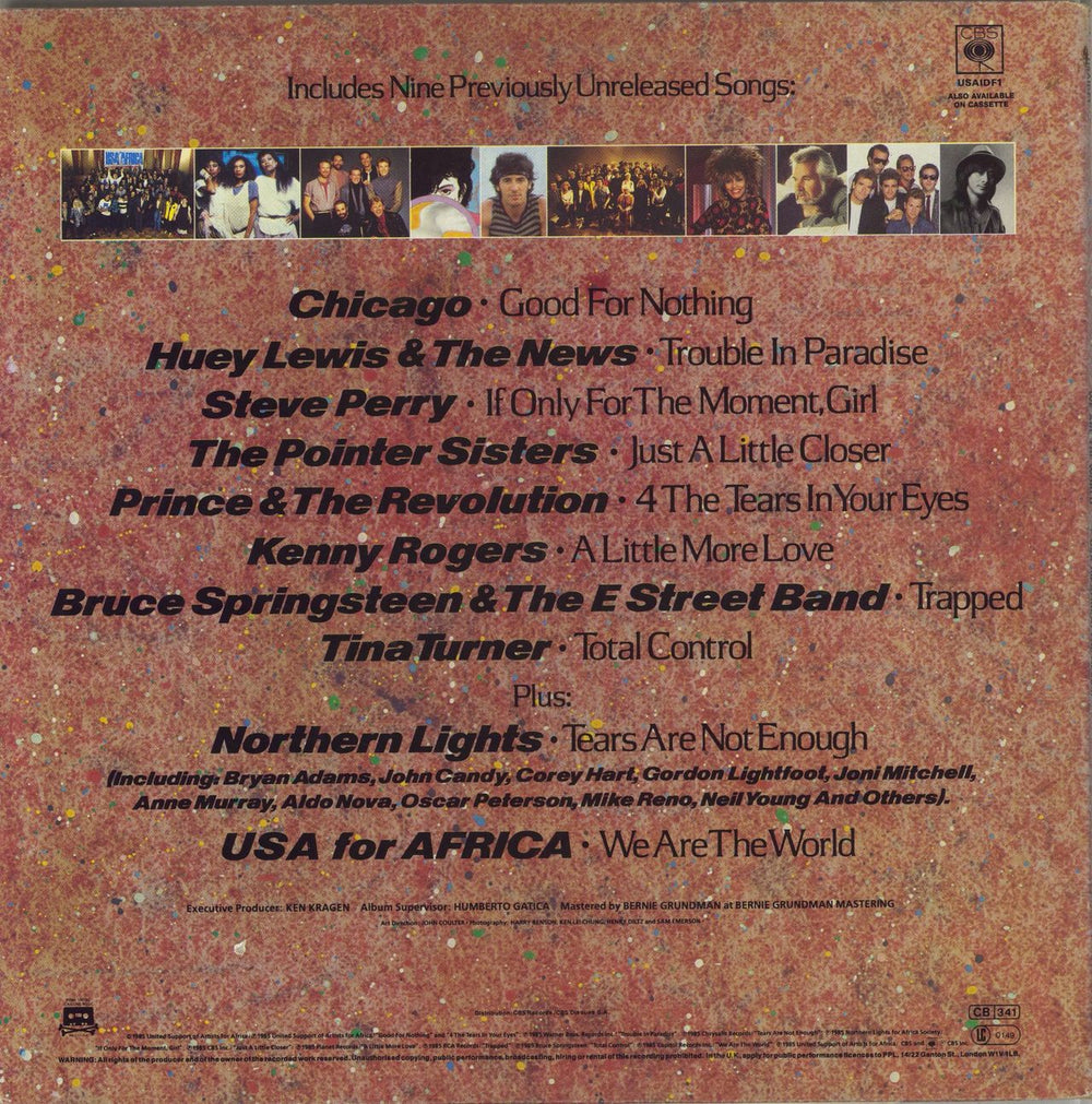 USA For Africa We Are The World + Insert UK vinyl LP album (LP record)