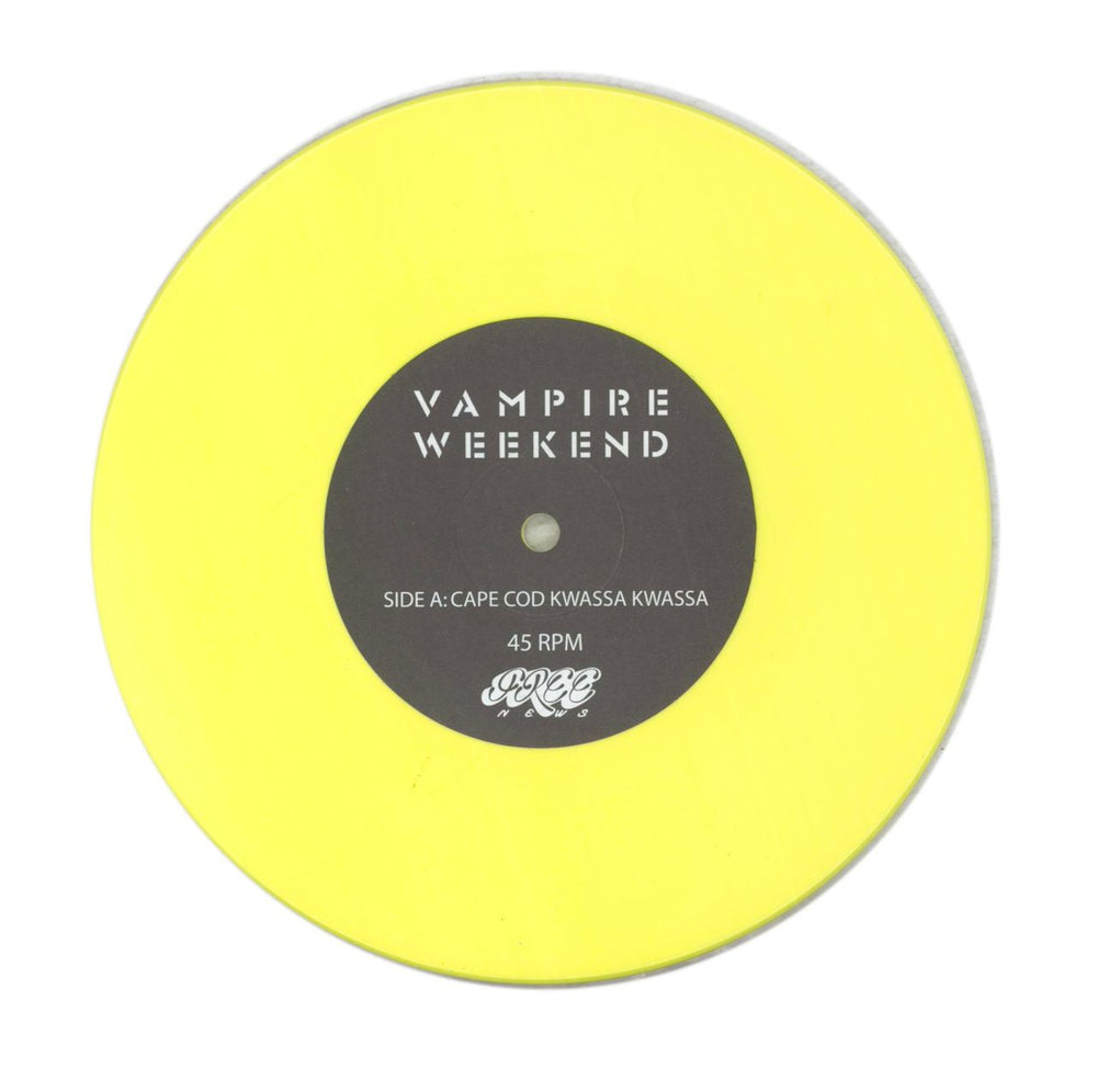 Vampire Weekend A-Punk / Cape Cod Kwassa Kwassa US 7" vinyl single (7 inch record / 45) VWE07AP839864