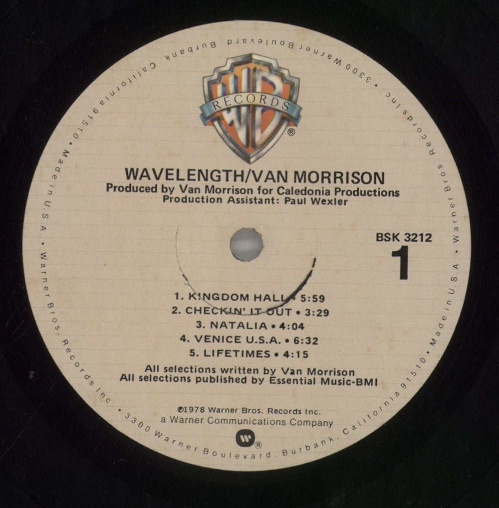 Van Morrison Wavelength US vinyl LP album (LP record) VMOLPWA471834