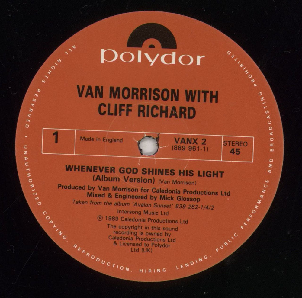 Van Morrison Whenever God Shines His Light UK 12" vinyl single (12 inch record / Maxi-single) VMO12WH66208