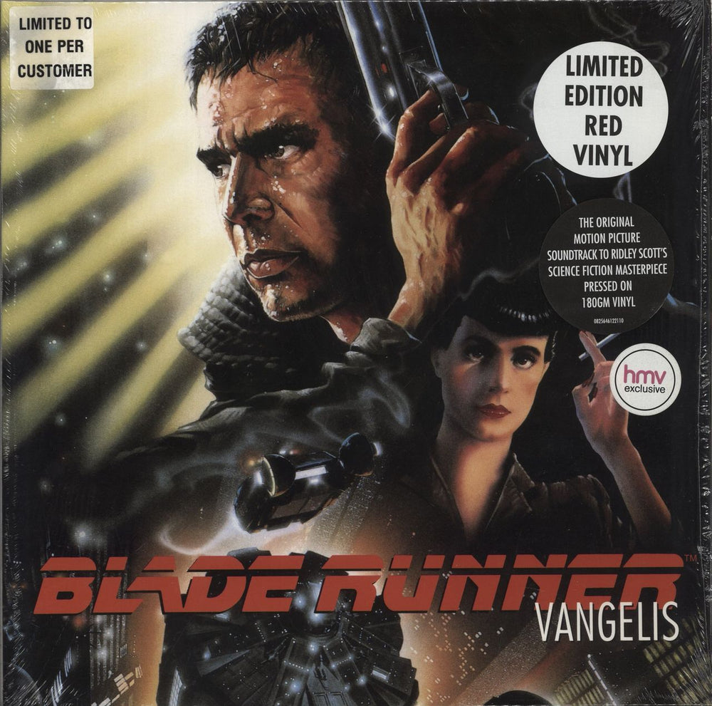 Vangelis Blade Runner - 180gm Red Vinyl UK vinyl LP album (LP record) 0825646122110