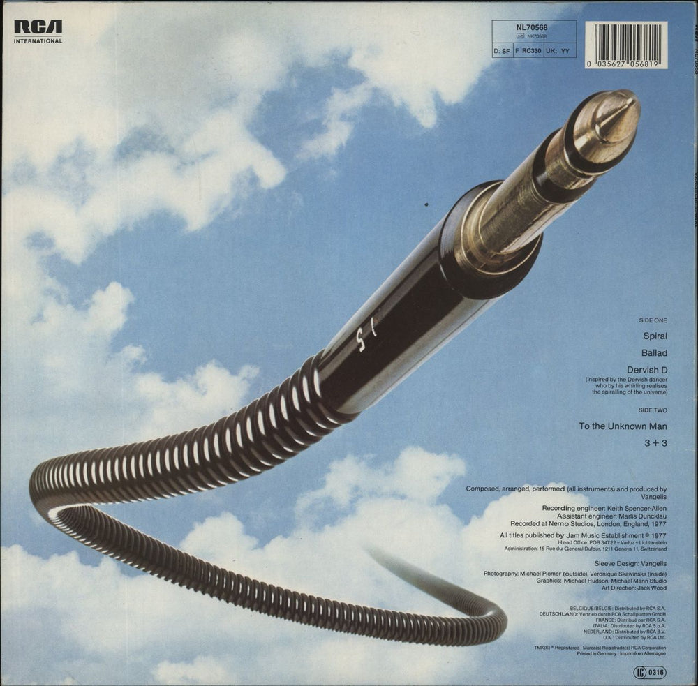 Vangelis Spiral German vinyl LP album (LP record)